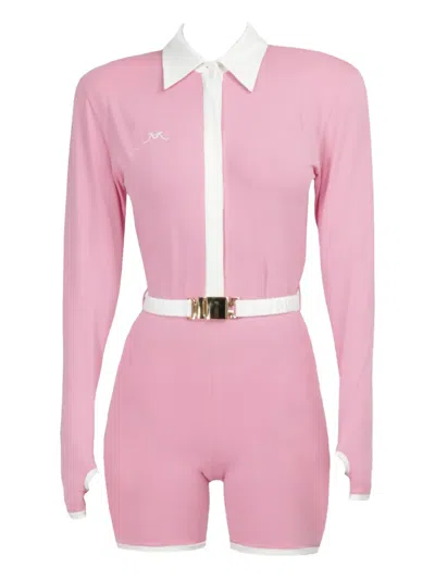 Rowen Rose Belted Jersey Jumpsuit