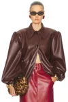 Rowen Rose Button-fastening Collar-pointed Jacket In Brown
