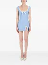Rowen Rose Bow-detail Dress In Blue