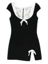 Rowen Rose Bow-detail Mini Dress In Black