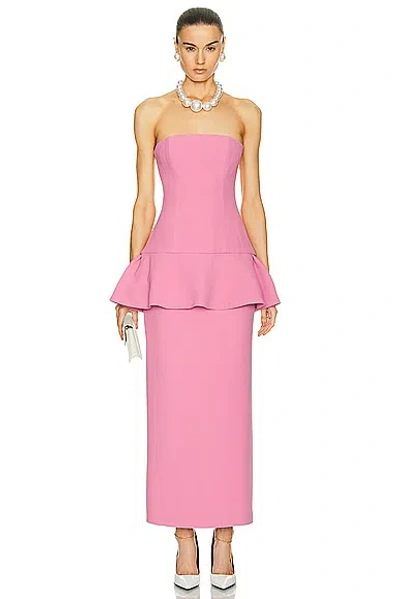 Rowen Rose Bustier Maxi Dress In Pink