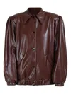 Rowen Rose Button-fastening Collar-pointed Jacket In Brown