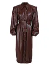 Rowen Rose Buttoned-up Belted Coat In Brown