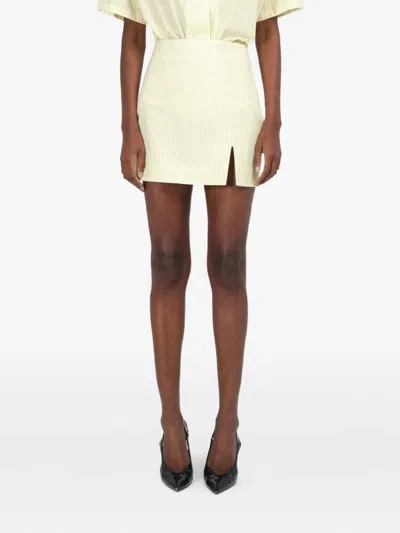 Rowen Rose Cotton Striped Mini Skirt