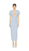 Rowen Rose Cut Out Maxi Dress In 蓝色