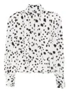 Rowen Rose Dalmatian-pattern Blouse In White