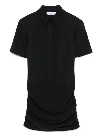 Rowen Rose Draped Mini Dress In Black
