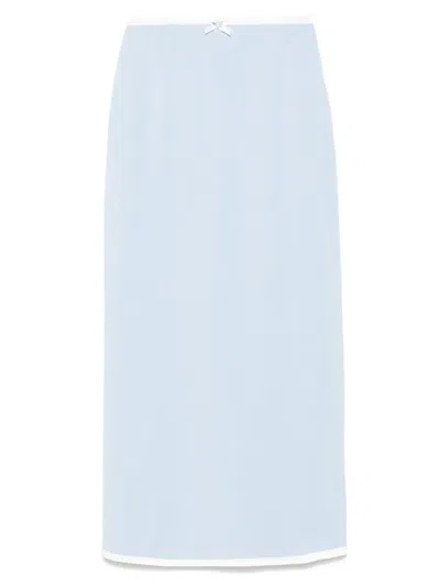 ROWEN ROSE FLORAL-APPLIQUÉ MAXI SKIRT
