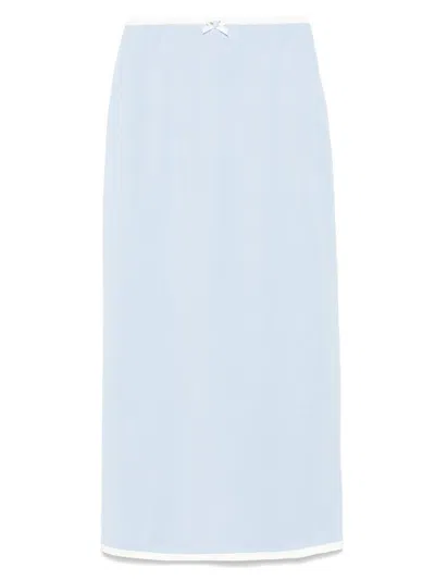 ROWEN ROSE FLORAL-APPLIQUÉ MAXI SKIRT - WOMEN'S - COTTON/SPANDEX/ELASTANE