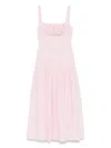 Rowen Rose Gathered-detail Maxi Dress In Rosa