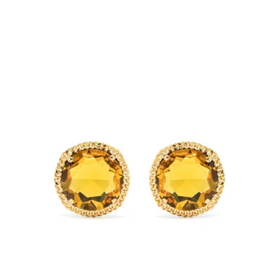 Rowen Rose Crystal-embellished Clip-on Earrings In Gold/yellow
