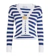 ROWEN ROSE KNITTED STRIPED CARDIGAN