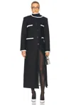 Rowen Rose Long Coat With Pockets In Black