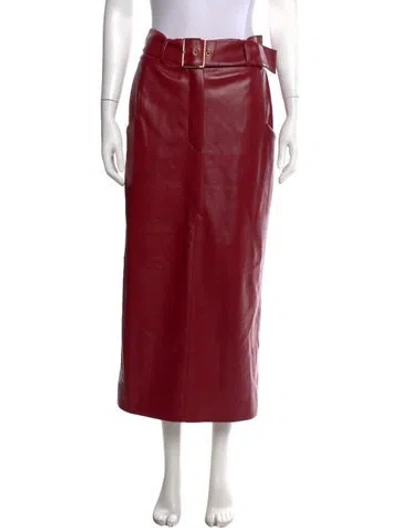 Pre-owned Rowen Rose Long Skirt In Red