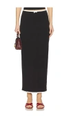 Rowen Rose Maxi Skirt In 黑色