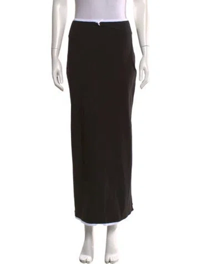 Pre-owned Rowen Rose Midi Length Skirt In Black