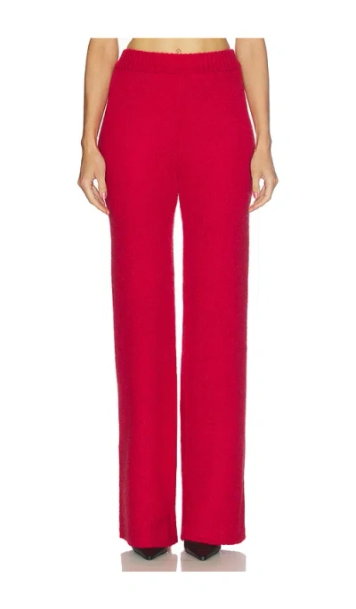 Rowen Rose Weite Mohair-hose In Red