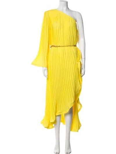 Pre-owned Rowen Rose One-shoulder Long Dress W/ Tags In Yellow
