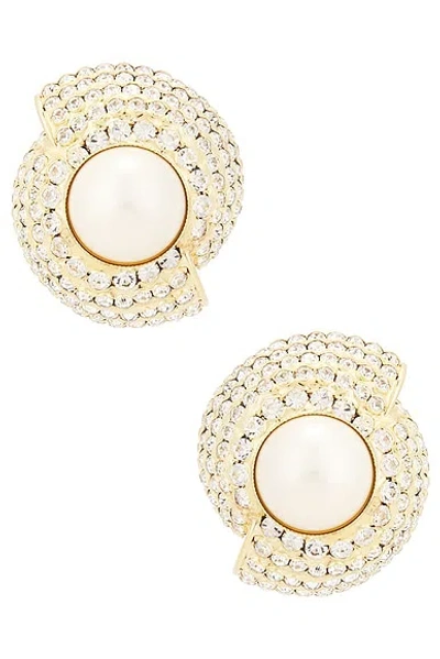 Rowen Rose Oversized Earrings In Gold