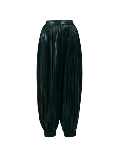 Rowen Rose Pleated Balloon Trousers In Green
