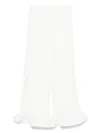 Rowen Rose Pleated Cropped Trousers In White