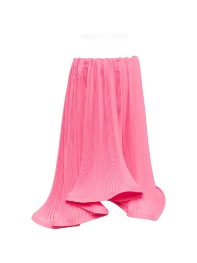 Rowen Rose Pleated Midi Skirt In Pink