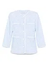 Rowen Rose Polka-dot Jacket In Blue