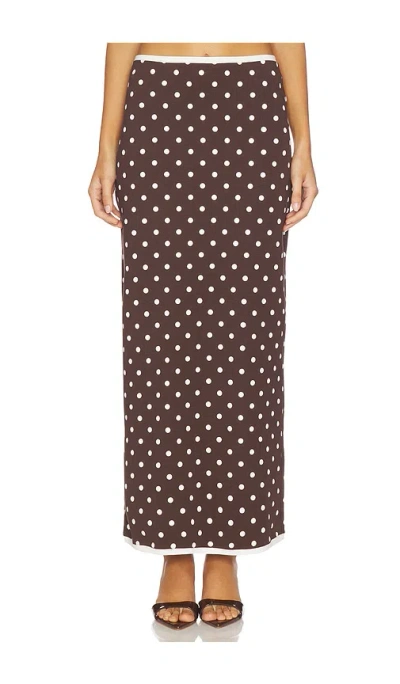 Rowen Rose Polka Dots Long Skirt In Multi