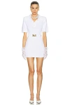 Rowen Rose Fisherman's-knit Cotton Mini Dress In White