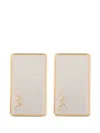 Rowen Rose Rectangular Earrings In Gold