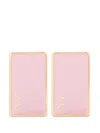 Rowen Rose Rectangular Earrings In Gold