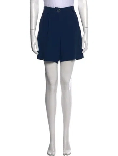 Pre-owned Rowen Rose Satin Mini Shorts In Blue