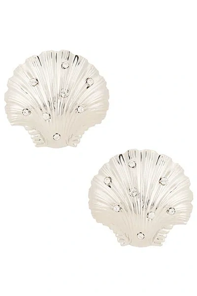 Rowen Rose Shell Earrings In Metallic