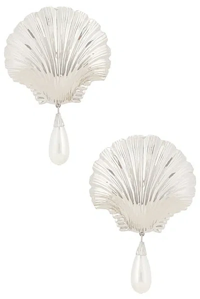 Rowen Rose Shell Earrings In Metallic