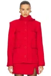 Rowen Rose Short Coat With Pockets In Red