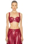 Rowen Rose Sleeveless Bralette Top In Red