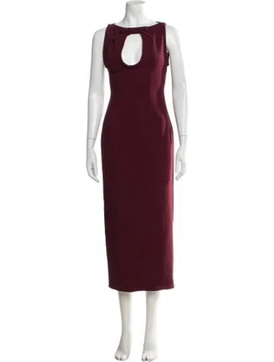 Pre-owned Rowen Rose Square Neckline Long Dress W/ Tags In Burgundy