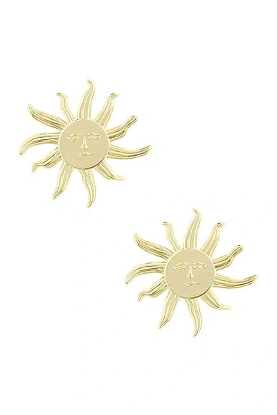 Rowen Rose Sun Earrings In Gold