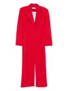 Rowen Rose Tuxedo Maxi Dress In Red