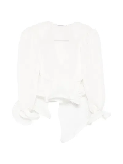 Rowen Rose V-neck Blouse In Neutral