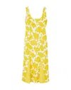Rowen Rose Midi Dresses In Yellow