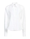 Rowen Rose Woman Shirt White Size 4 Cotton, Glass In White