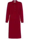 Rowen Rose Wool Maxi Dress In Red