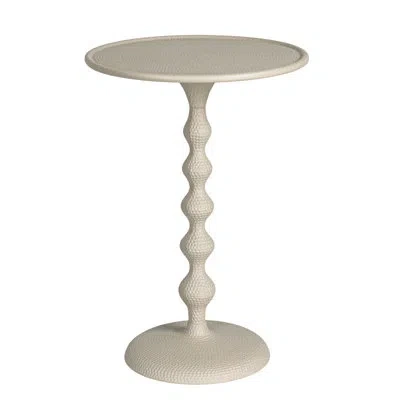 Rowena Interiors Alexander Hammered Metal Side Table In White