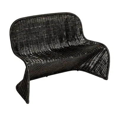 Rowena Interiors Amalfi S-frame Woven Bench In Black