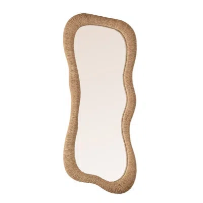 Rowena Interiors Artisan Framed Wall Mirror In Natural Finish In Gold