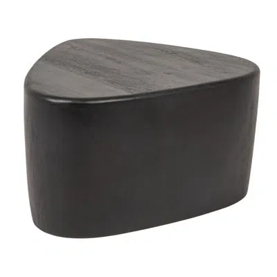 Rowena Interiors Bastien Rounded Triangle Mango Wood Coffee Table In Black