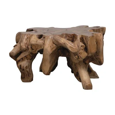Rowena Interiors Bisbee Solid Wood Live Edge Coffee Table In Brown