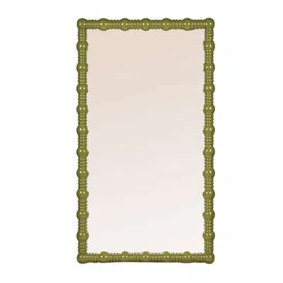 Rowena Interiors Covington Medium Gloss Dowel Wall Mirror In Sage Green