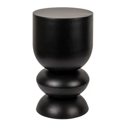 Rowena Interiors Greenpoint Metal Stacked Bulb Side Table In Black